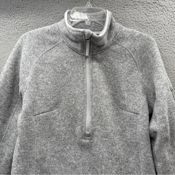 Helly Hansen Varde Grey Knit 1/2 Zip Pullover Sweater Thumbholes Women's Size M - Picture 5 of 16